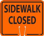 Sidewalk Closed Cone Sign